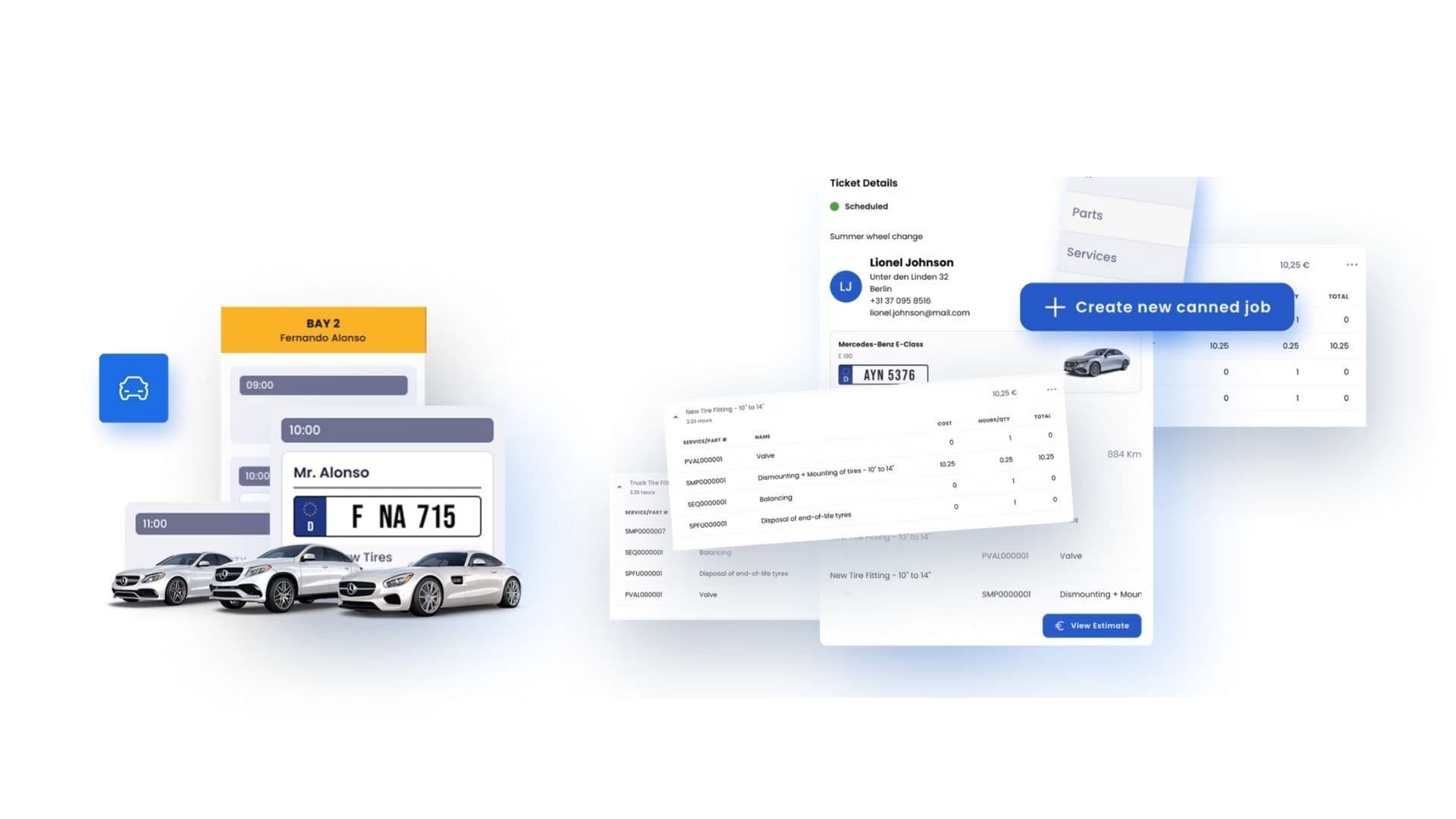 Plans tarifaires Carsu affichant les abonnements mensuels et annuels pour ateliers auto, moto et spécialistes du pneu.